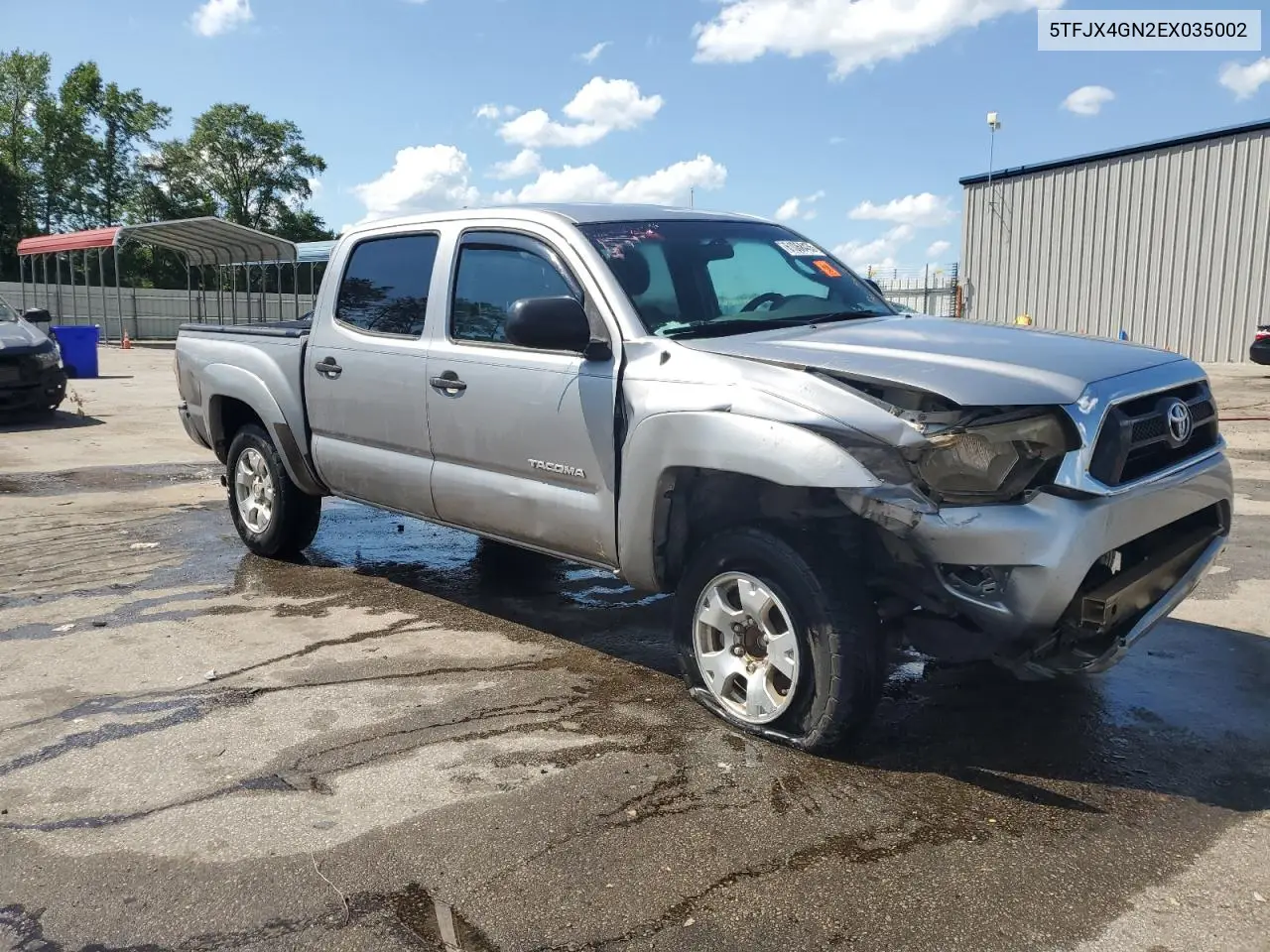 2014 Toyota Tacoma Double Cab VIN: 5TFJX4GN2EX035002 Lot: 61068435