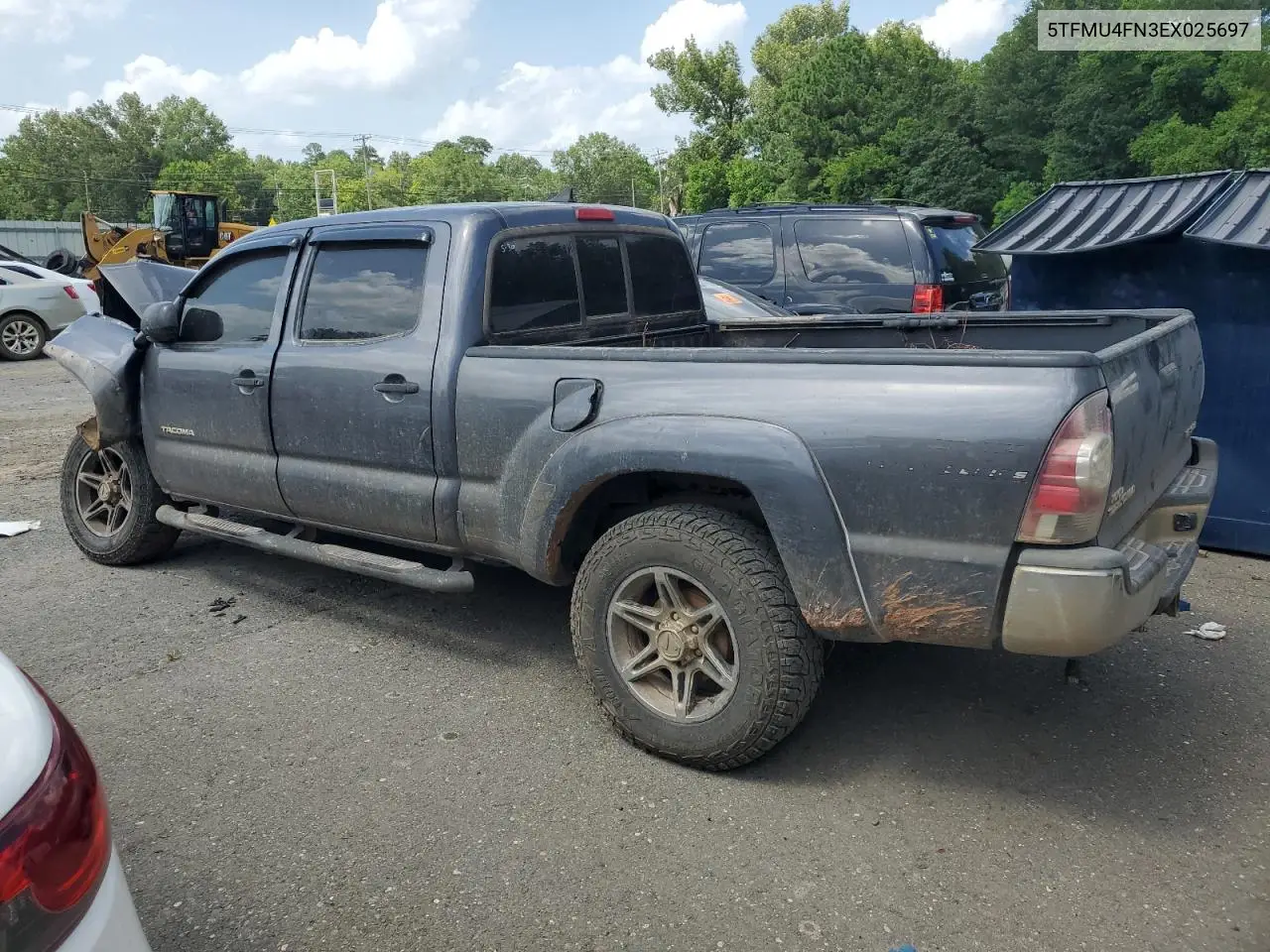 2014 Toyota Tacoma Double Cab Long Bed VIN: 5TFMU4FN3EX025697 Lot: 62146895