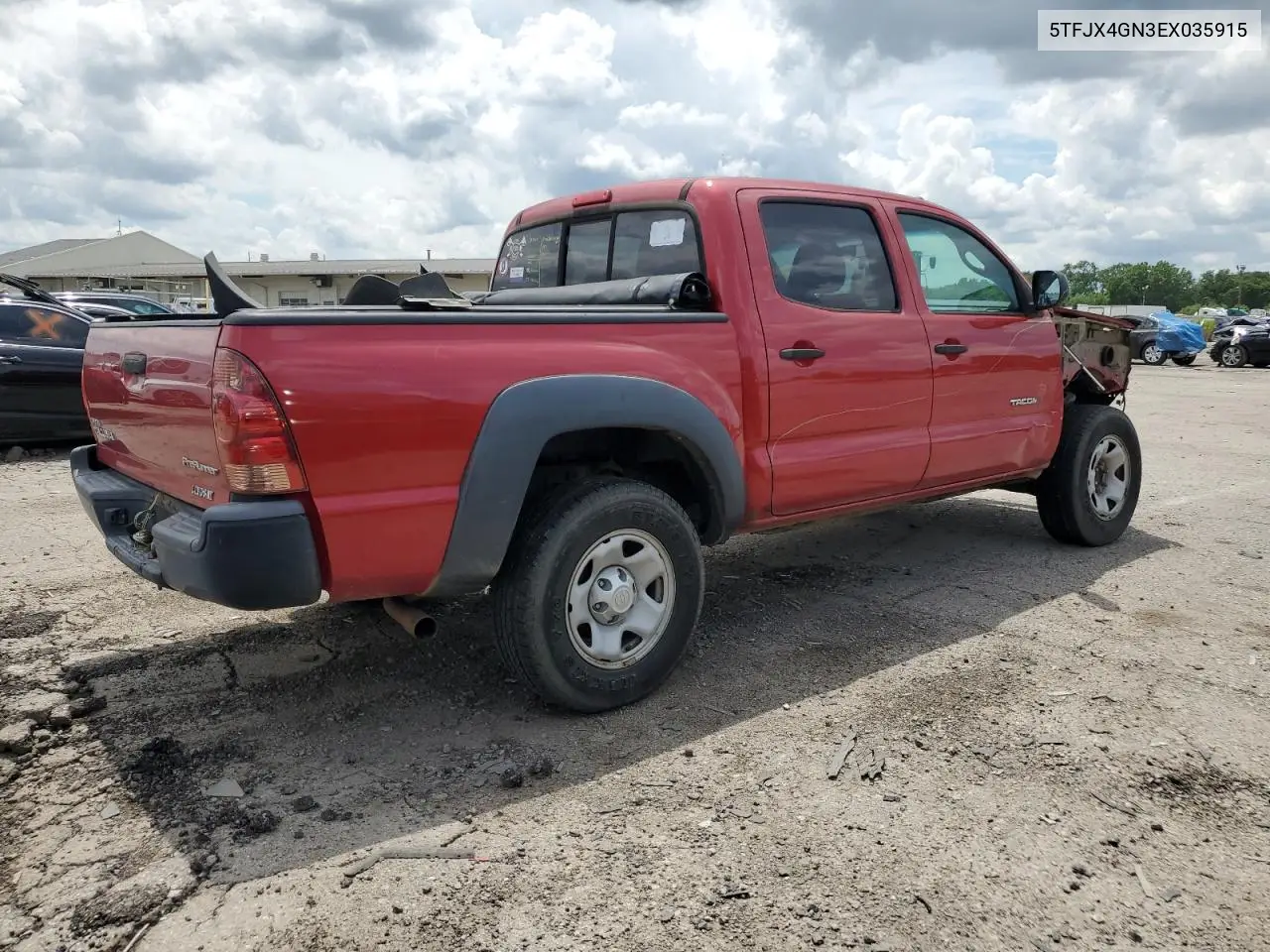 2014 Toyota Tacoma Double Cab VIN: 5TFJX4GN3EX035915 Lot: 62687975