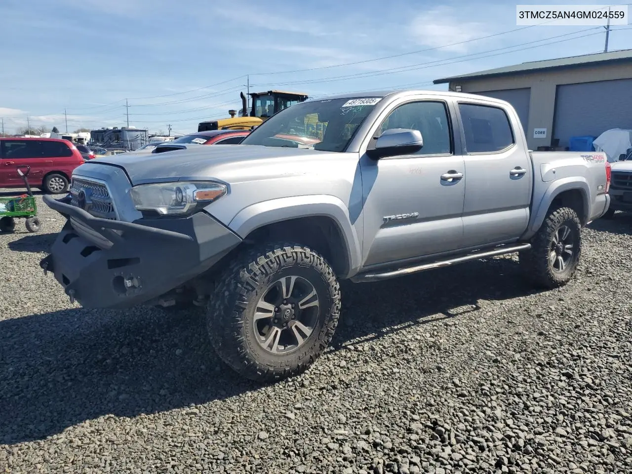 2016 Toyota Tacoma Double Cab VIN: 3TMCZ5AN4GM024559 Lot: 49719305