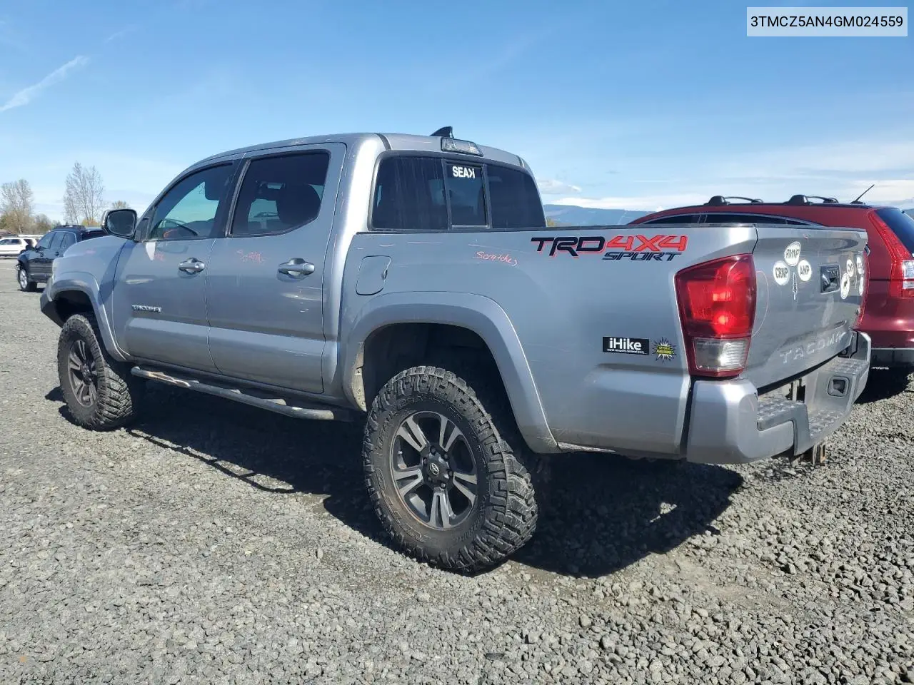 2016 Toyota Tacoma Double Cab VIN: 3TMCZ5AN4GM024559 Lot: 49719305