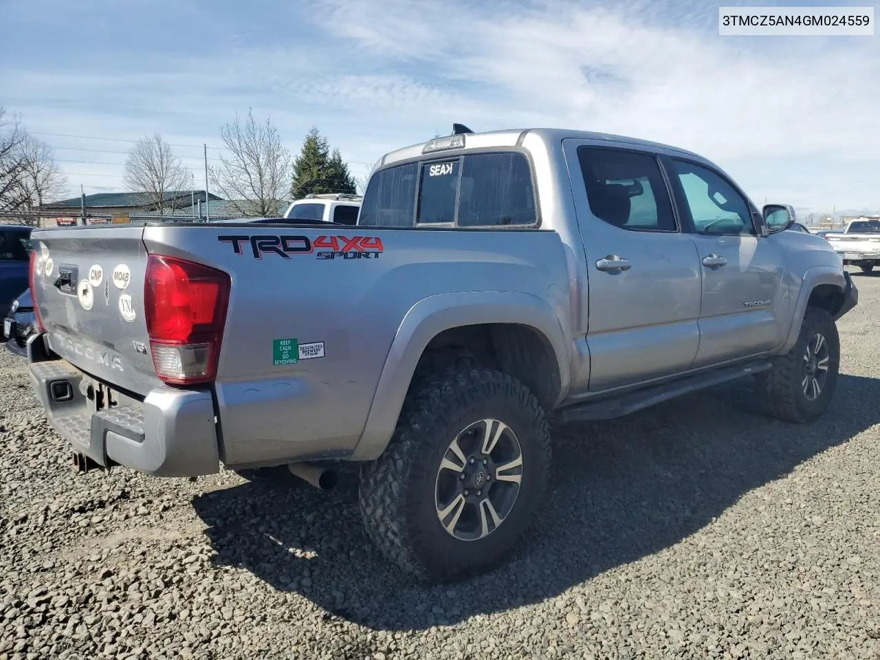 2016 Toyota Tacoma Double Cab VIN: 3TMCZ5AN4GM024559 Lot: 49719305