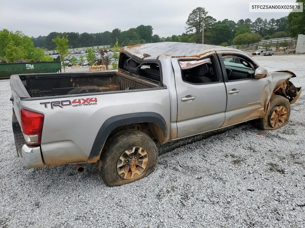 2016 Toyota Tacoma Double Cab VIN: 5TFCZ5AN0GX025878 Lot: 56069845
