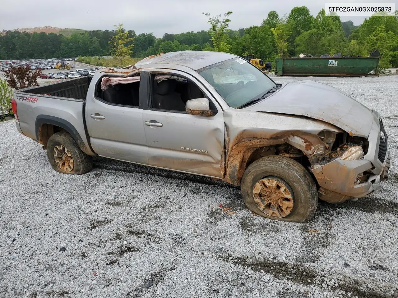 2016 Toyota Tacoma Double Cab VIN: 5TFCZ5AN0GX025878 Lot: 56069845