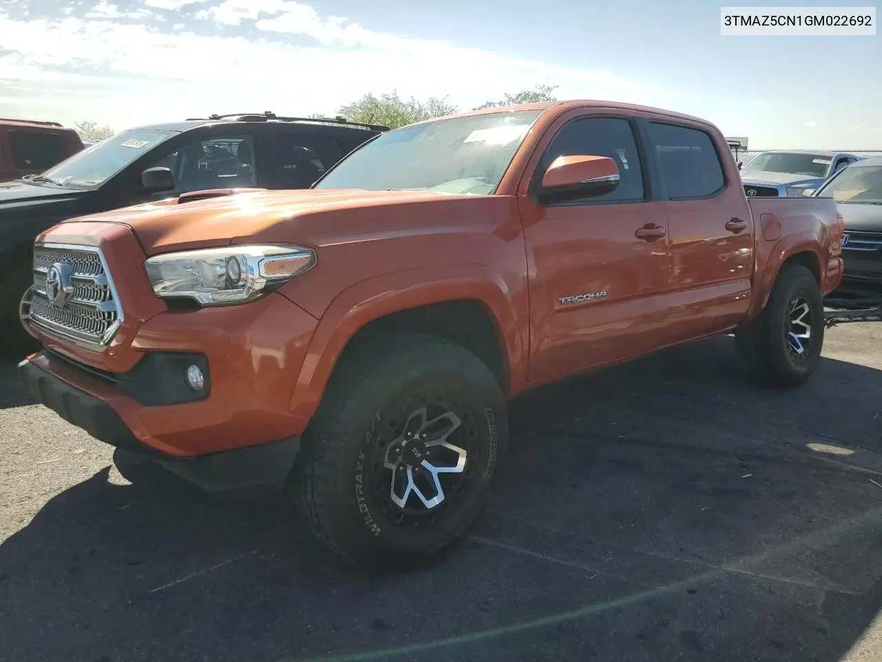 2016 Toyota Tacoma Double Cab VIN: 3TMAZ5CN1GM022692 Lot: 62305905
