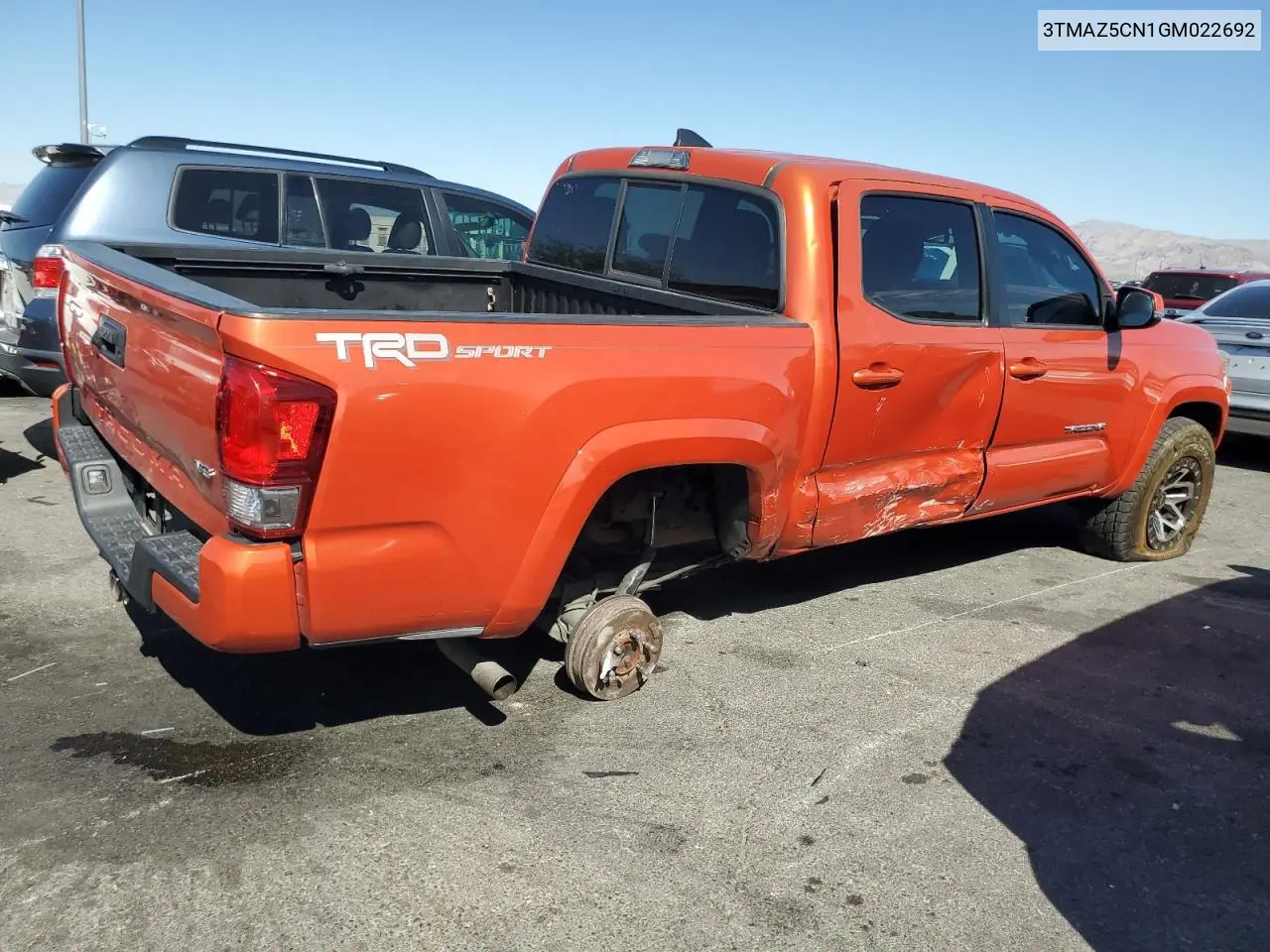 2016 Toyota Tacoma Double Cab VIN: 3TMAZ5CN1GM022692 Lot: 62305905