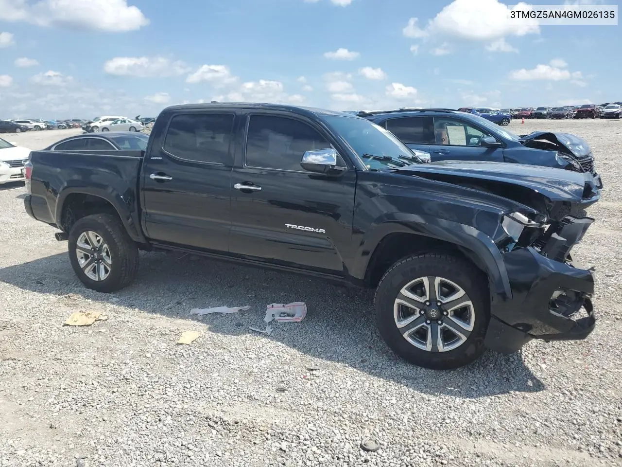 2016 Toyota Tacoma Double Cab VIN: 3TMGZ5AN4GM026135 Lot: 63022345