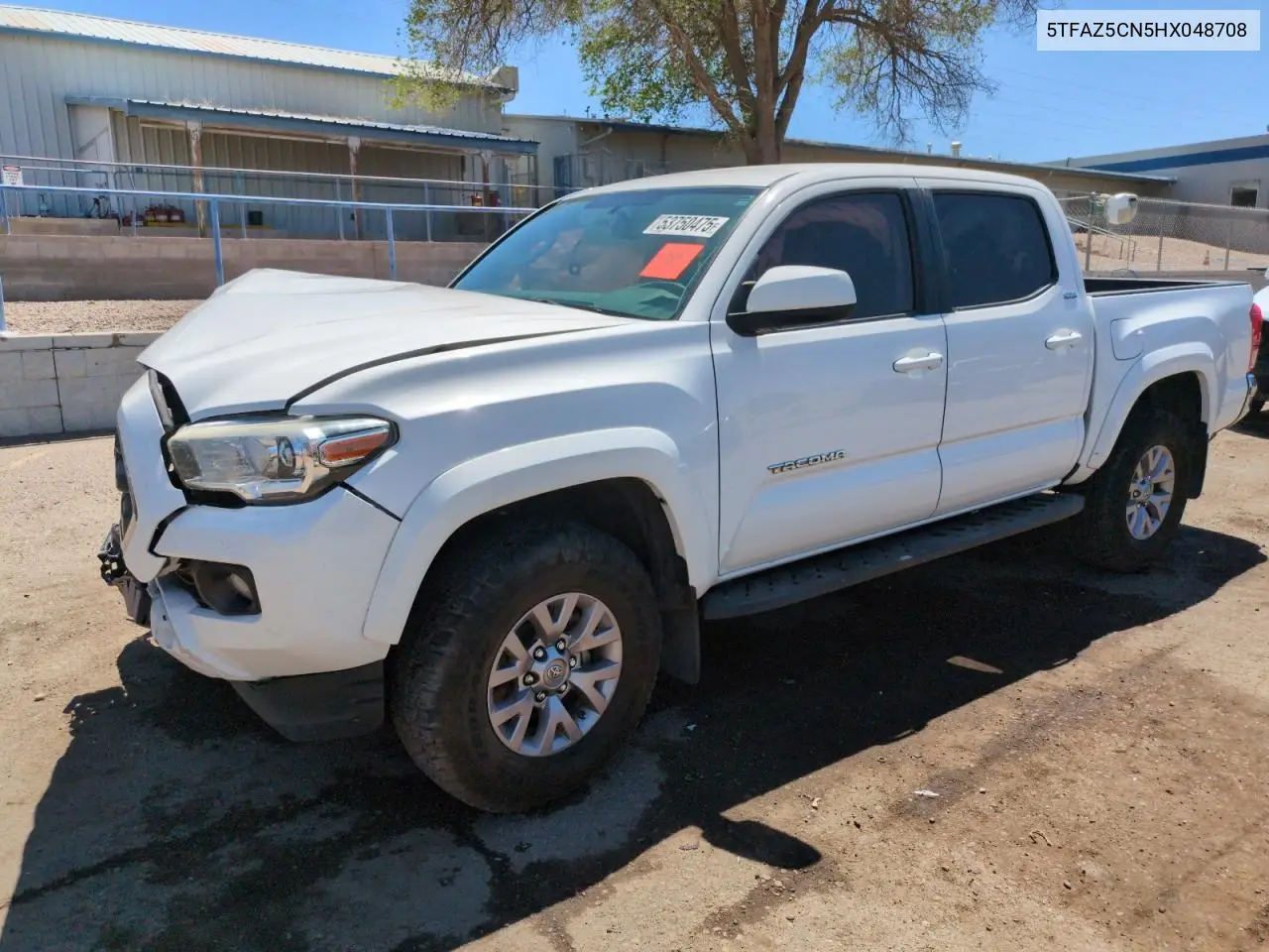 2017 Toyota Tacoma Double Cab VIN: 5TFAZ5CN5HX048708 Lot: 53750475