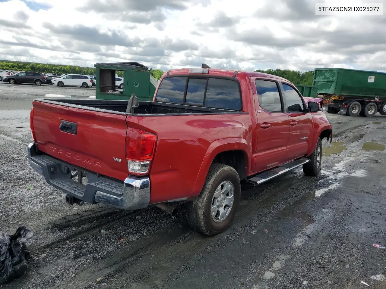 2017 Toyota Tacoma Double Cab VIN: 5TFAZ5CN2HX025077 Lot: 57131105