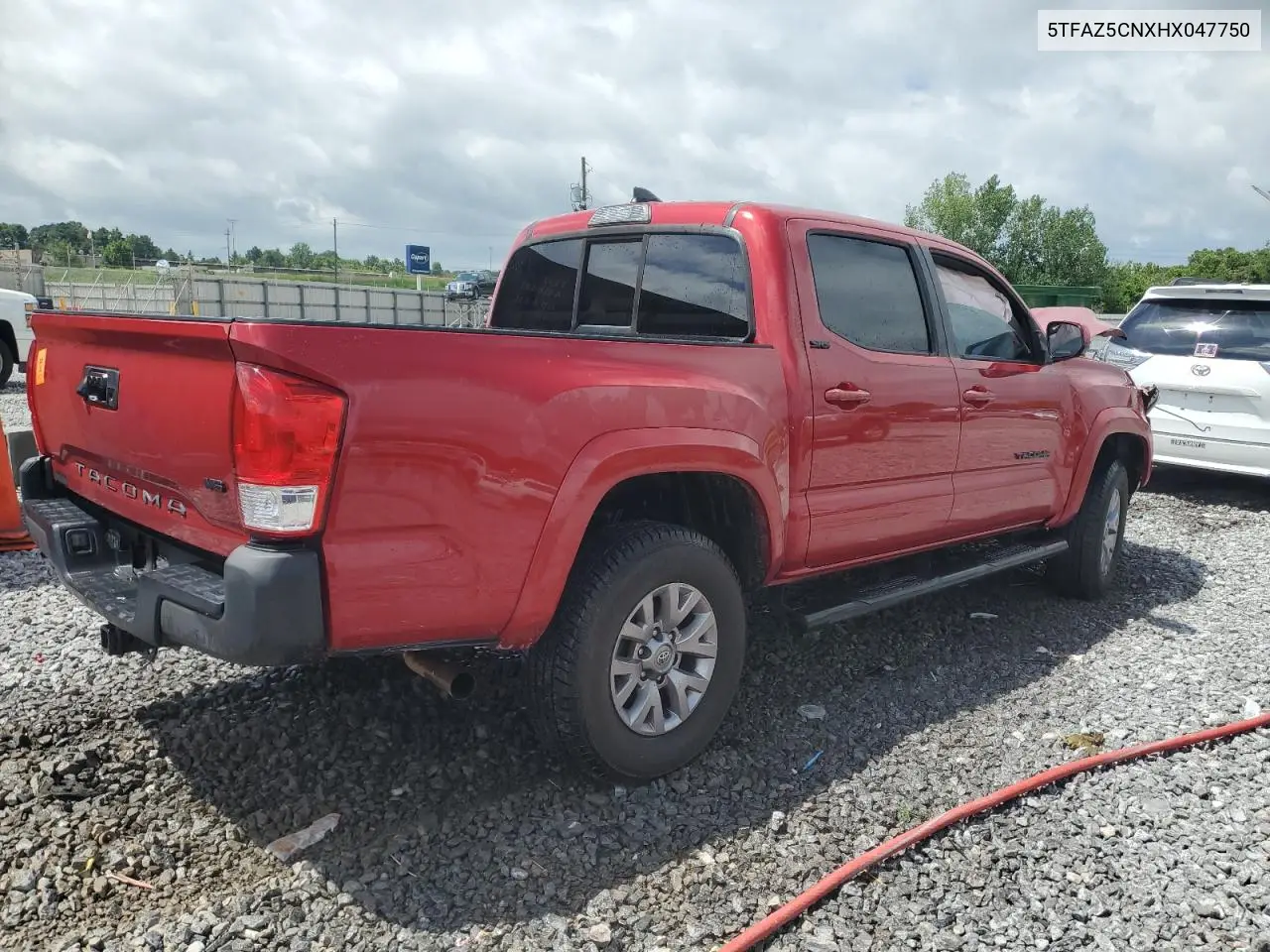 2017 Toyota Tacoma Double Cab VIN: 5TFAZ5CNXHX047750 Lot: 61168505