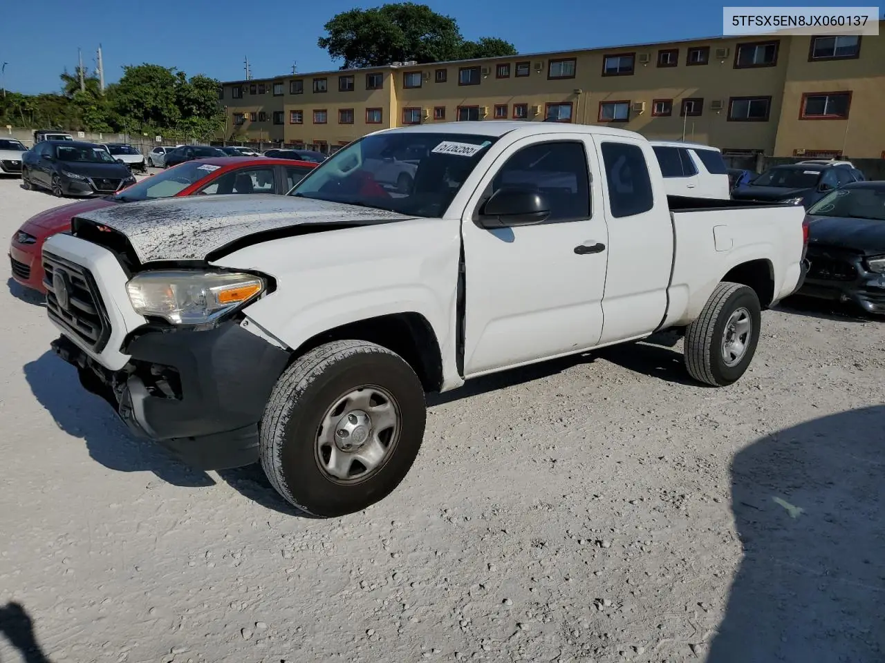 2018 Toyota Tacoma Access Cab VIN: 5TFSX5EN8JX060137 Lot: 57262565