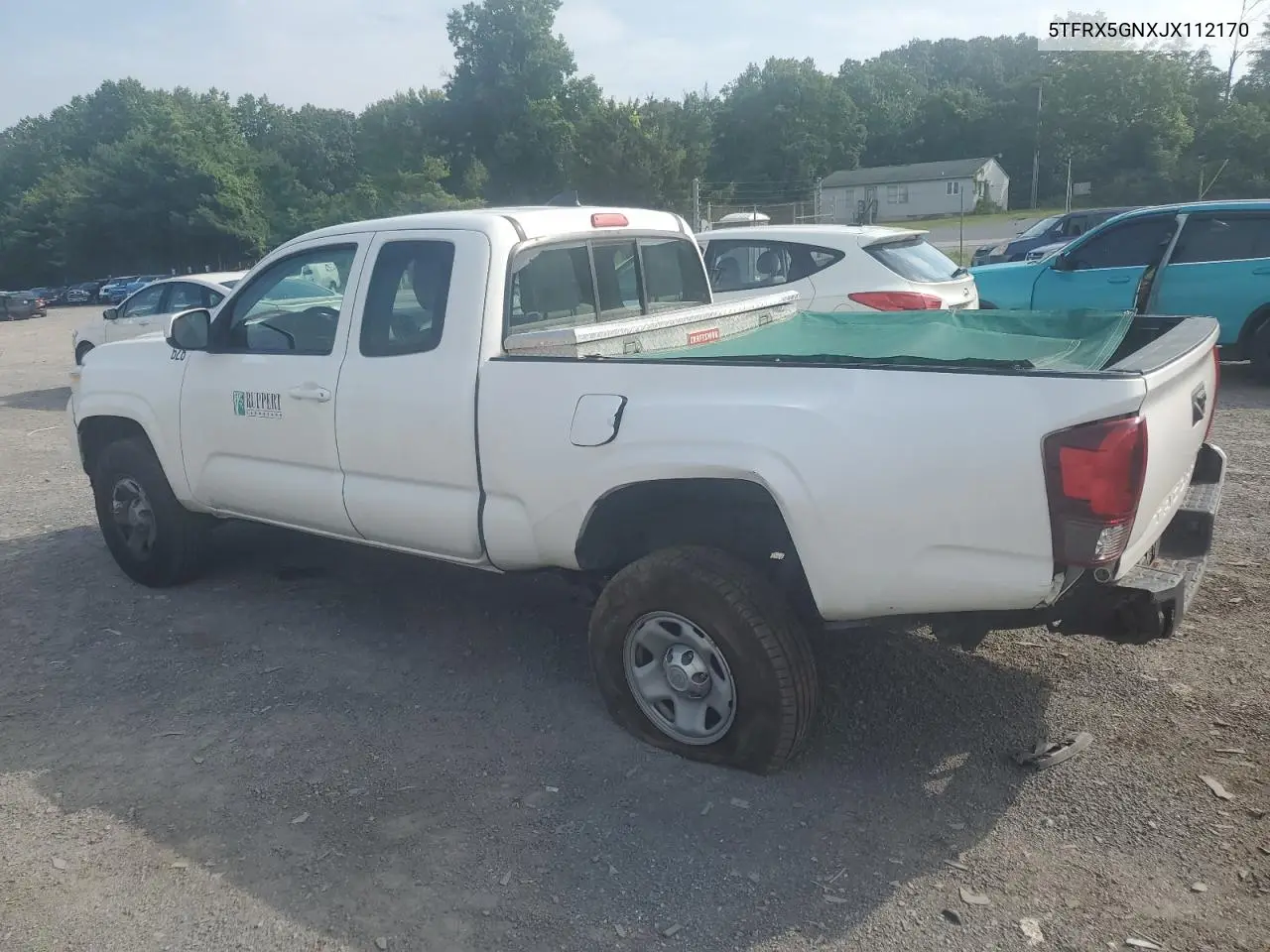 2018 Toyota Tacoma Access Cab VIN: 5TFRX5GNXJX112170 Lot: 62836185