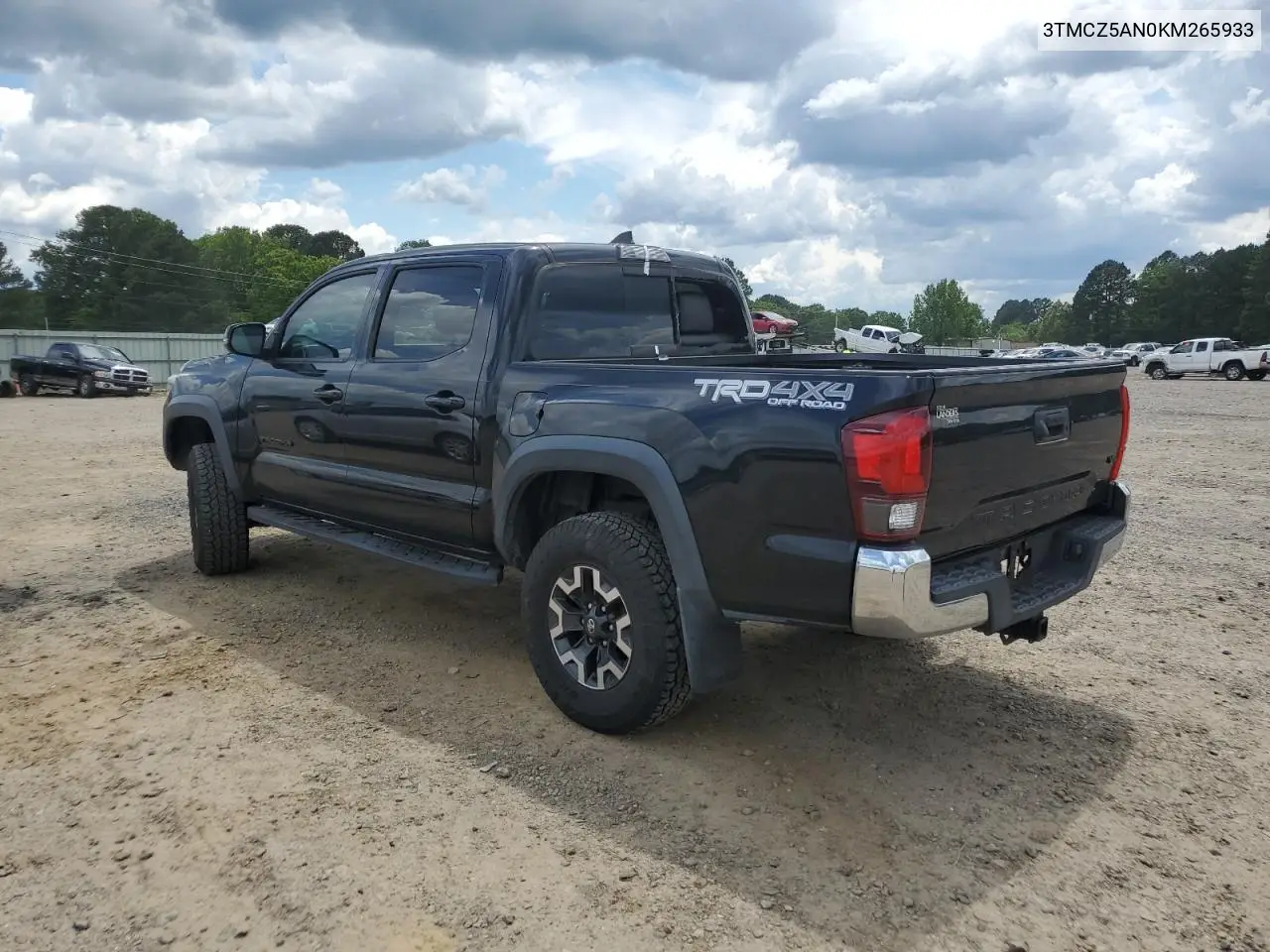 2019 Toyota Tacoma Double Cab VIN: 3TMCZ5AN0KM265933 Lot: 56473075