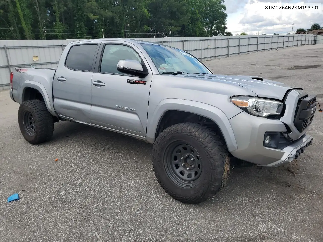 2019 Toyota Tacoma Double Cab VIN: 3TMCZ5AN2KM193701 Lot: 56776385