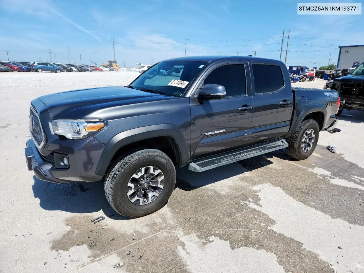 2019 Toyota Tacoma Double Cab VIN: 3TMCZ5AN1KM193771 Lot: 61618095