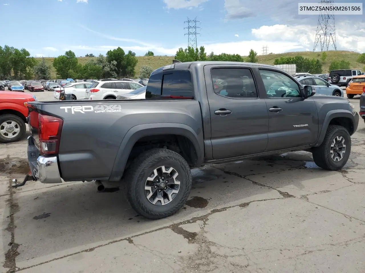 2019 Toyota Tacoma Double Cab VIN: 3TMCZ5AN5KM261506 Lot: 62223275