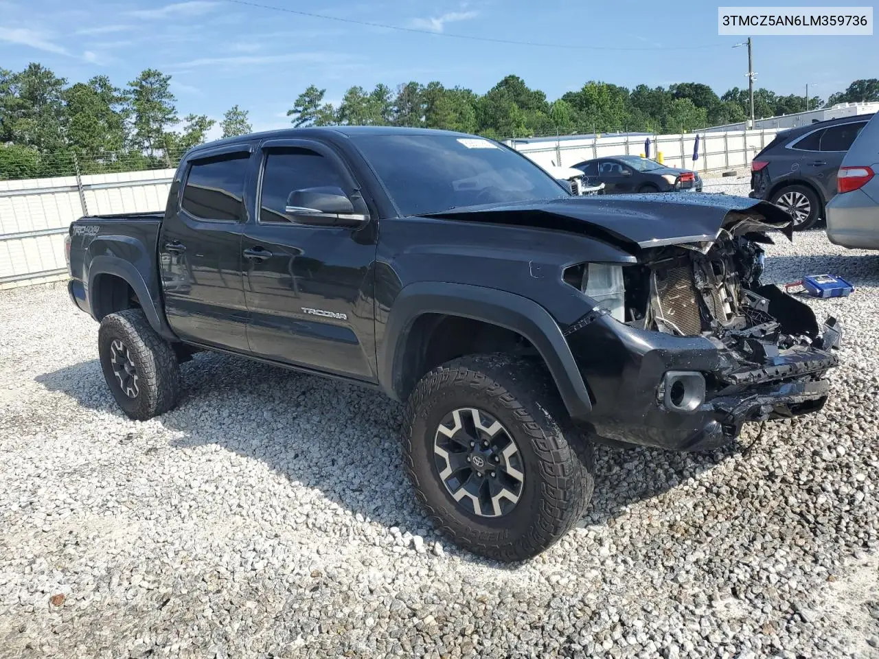2020 Toyota Tacoma Double Cab VIN: 3TMCZ5AN6LM359736 Lot: 62831185