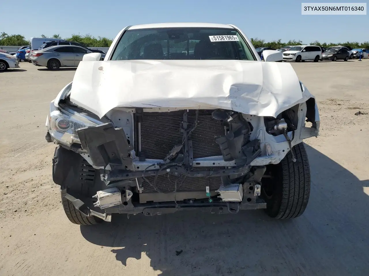 2021 Toyota Tacoma Double Cab VIN: 3TYAX5GN6MT016340 Lot: 51581965