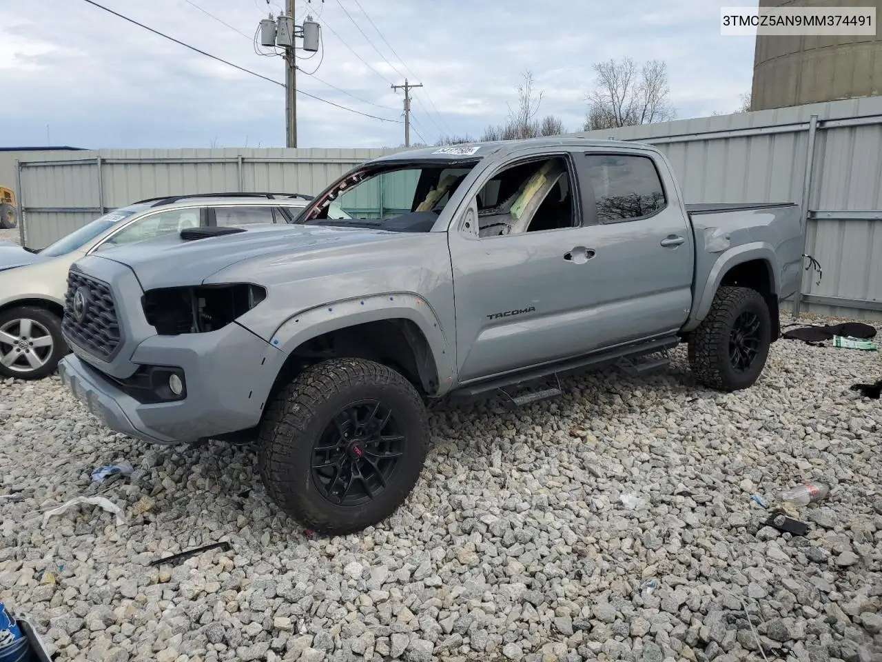 2021 Toyota Tacoma Double Cab VIN: 3TMCZ5AN9MM374491 Lot: 54177505