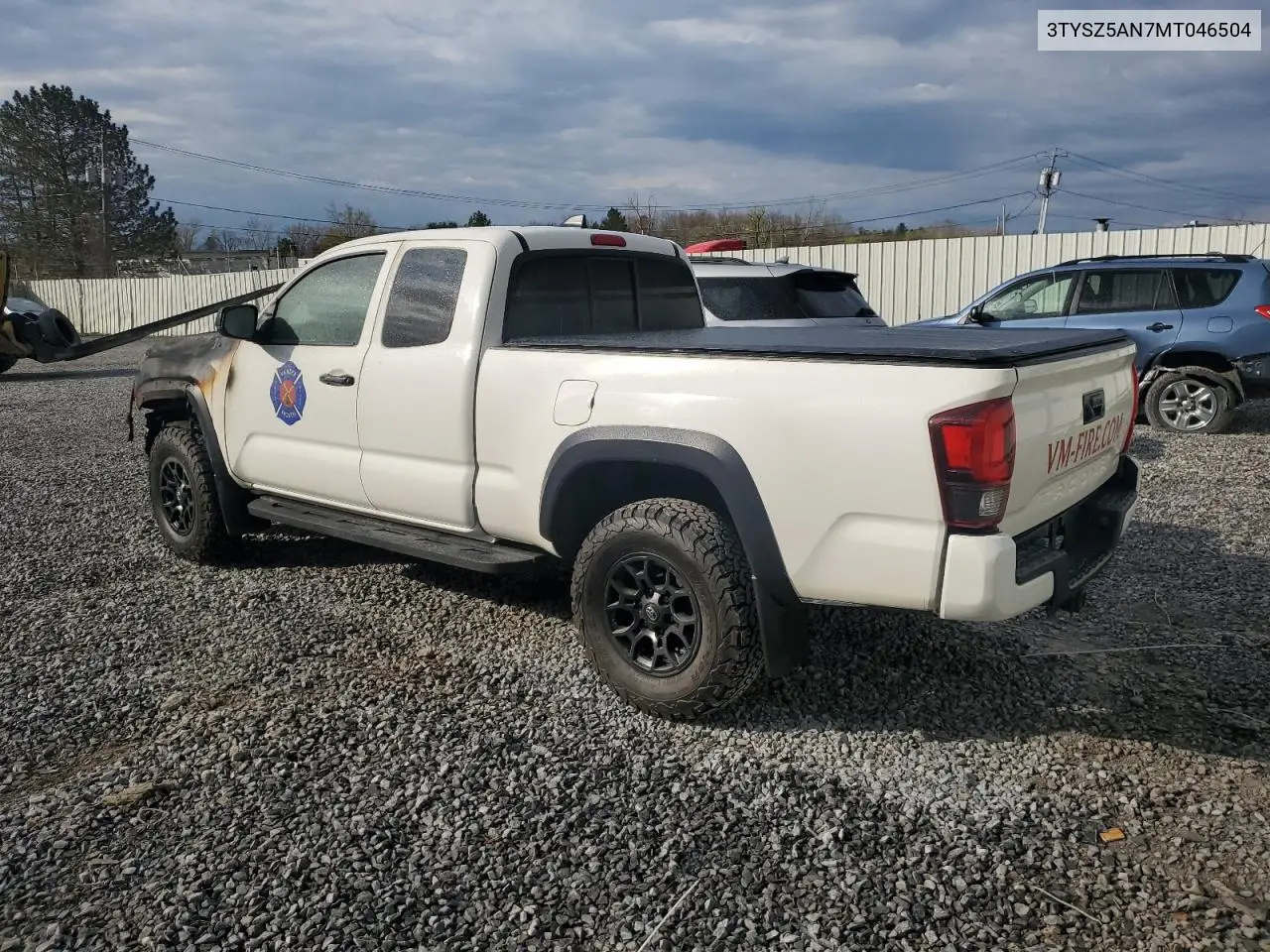 2021 Toyota Tacoma Access Cab VIN: 3TYSZ5AN7MT046504 Lot: 54510895