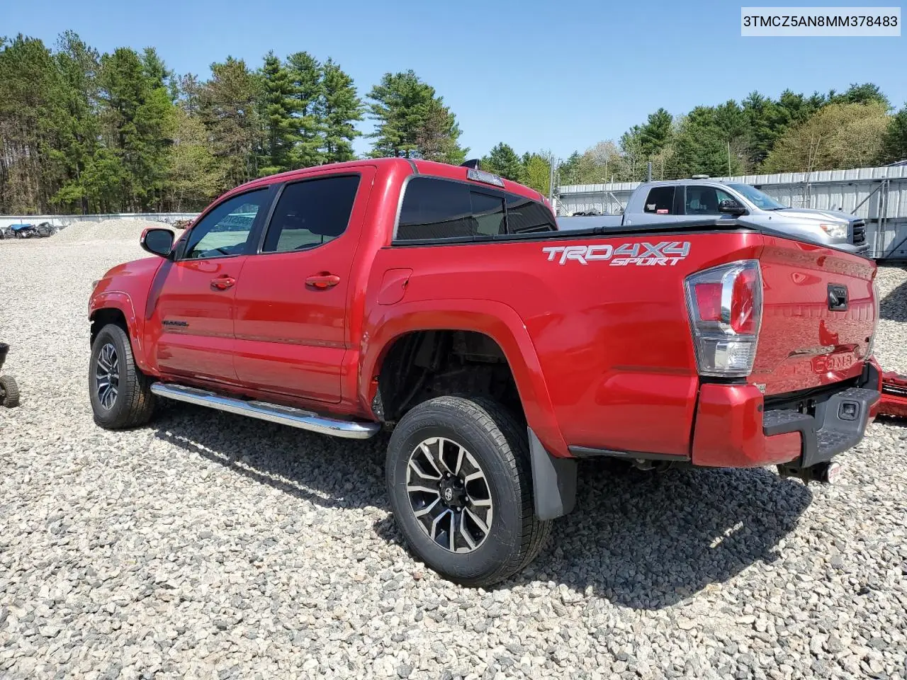 2021 Toyota Tacoma Double Cab VIN: 3TMCZ5AN8MM378483 Lot: 55625735