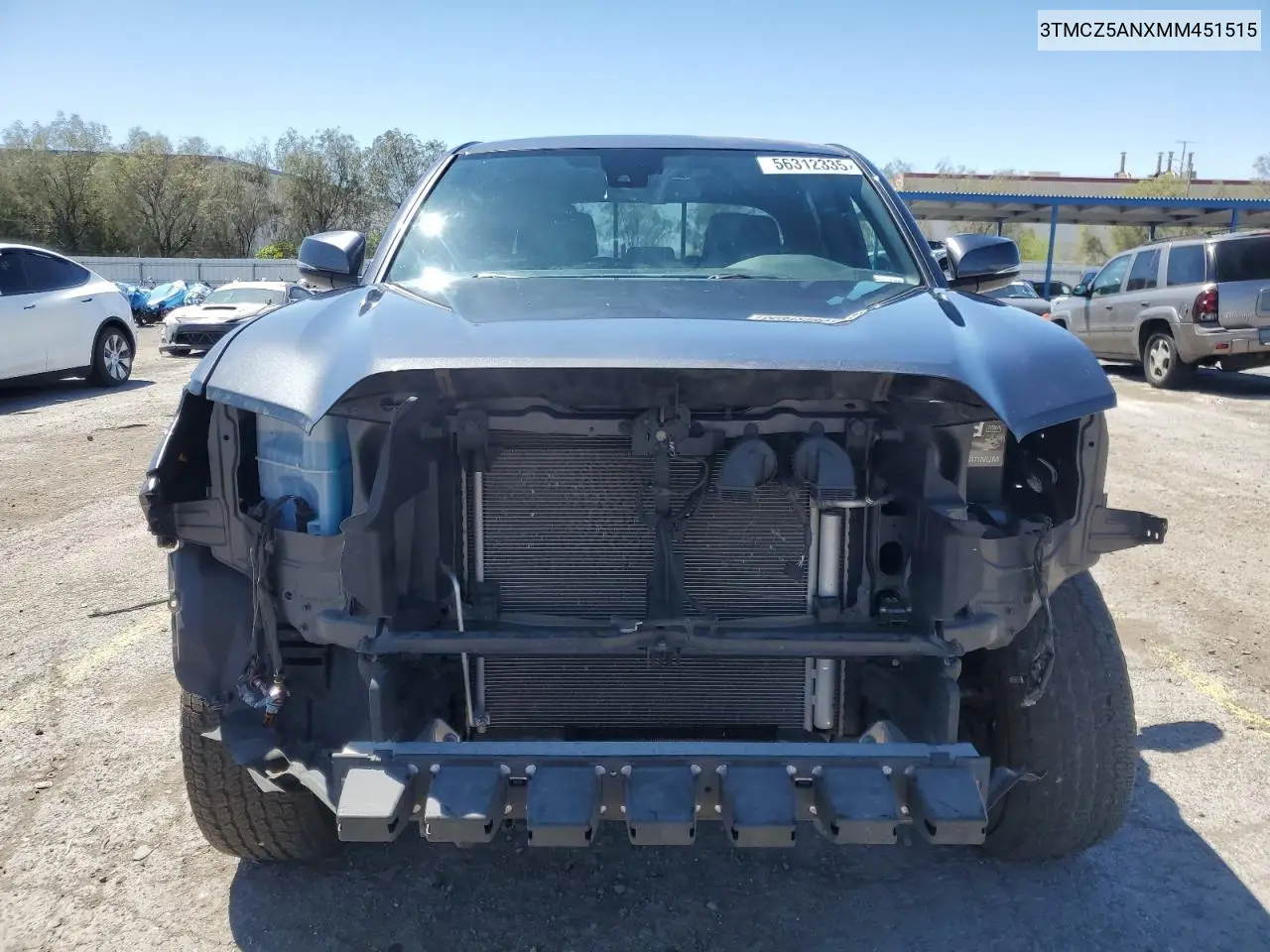 2021 Toyota Tacoma Double Cab VIN: 3TMCZ5ANXMM451515 Lot: 56312335