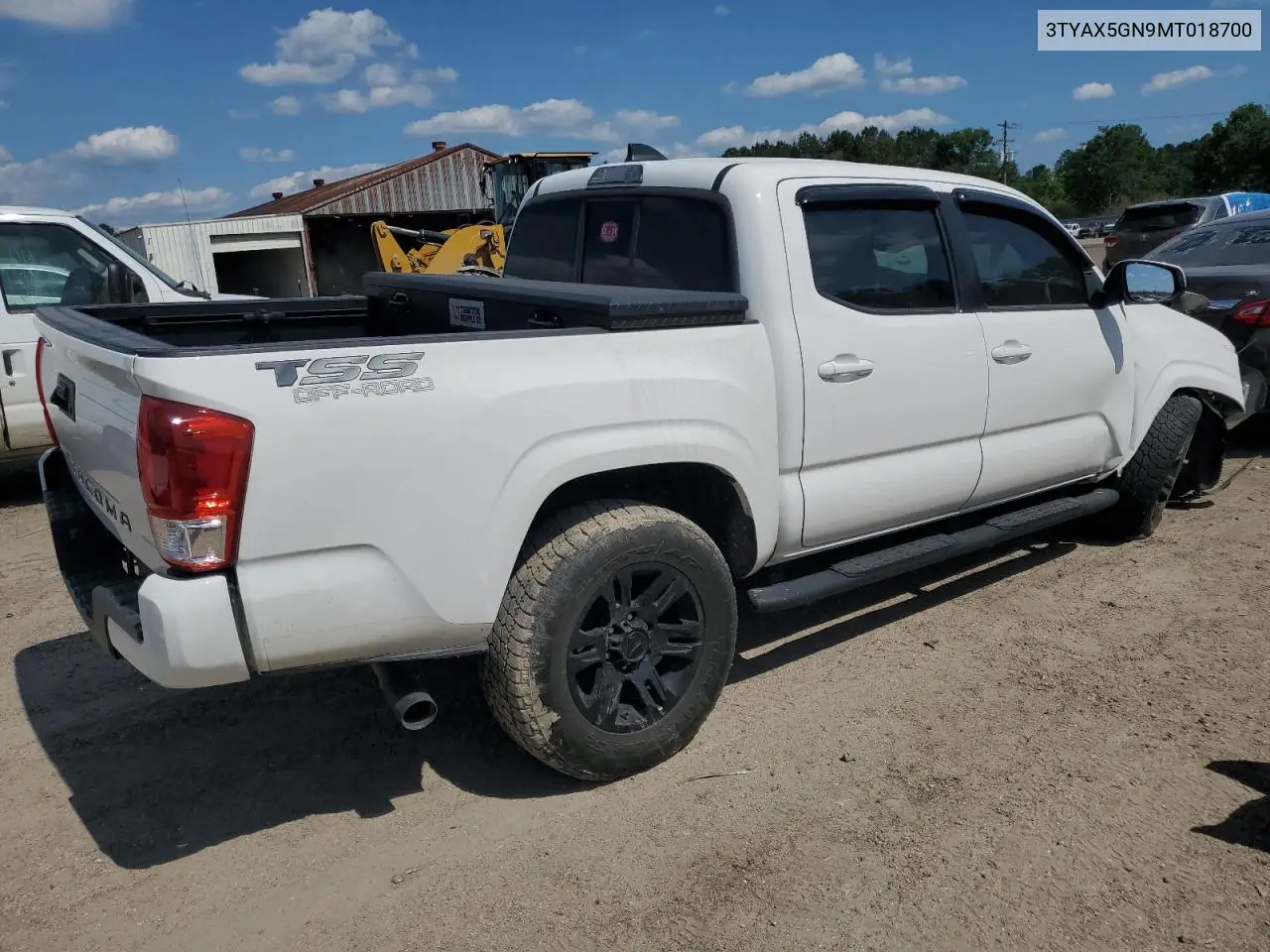 2021 Toyota Tacoma Double Cab VIN: 3TYAX5GN9MT018700 Lot: 56731235