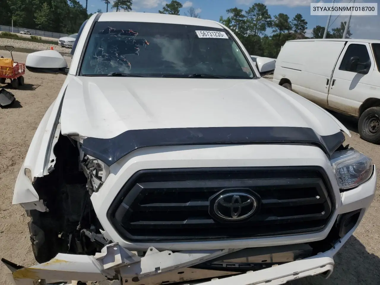 2021 Toyota Tacoma Double Cab VIN: 3TYAX5GN9MT018700 Lot: 56731235