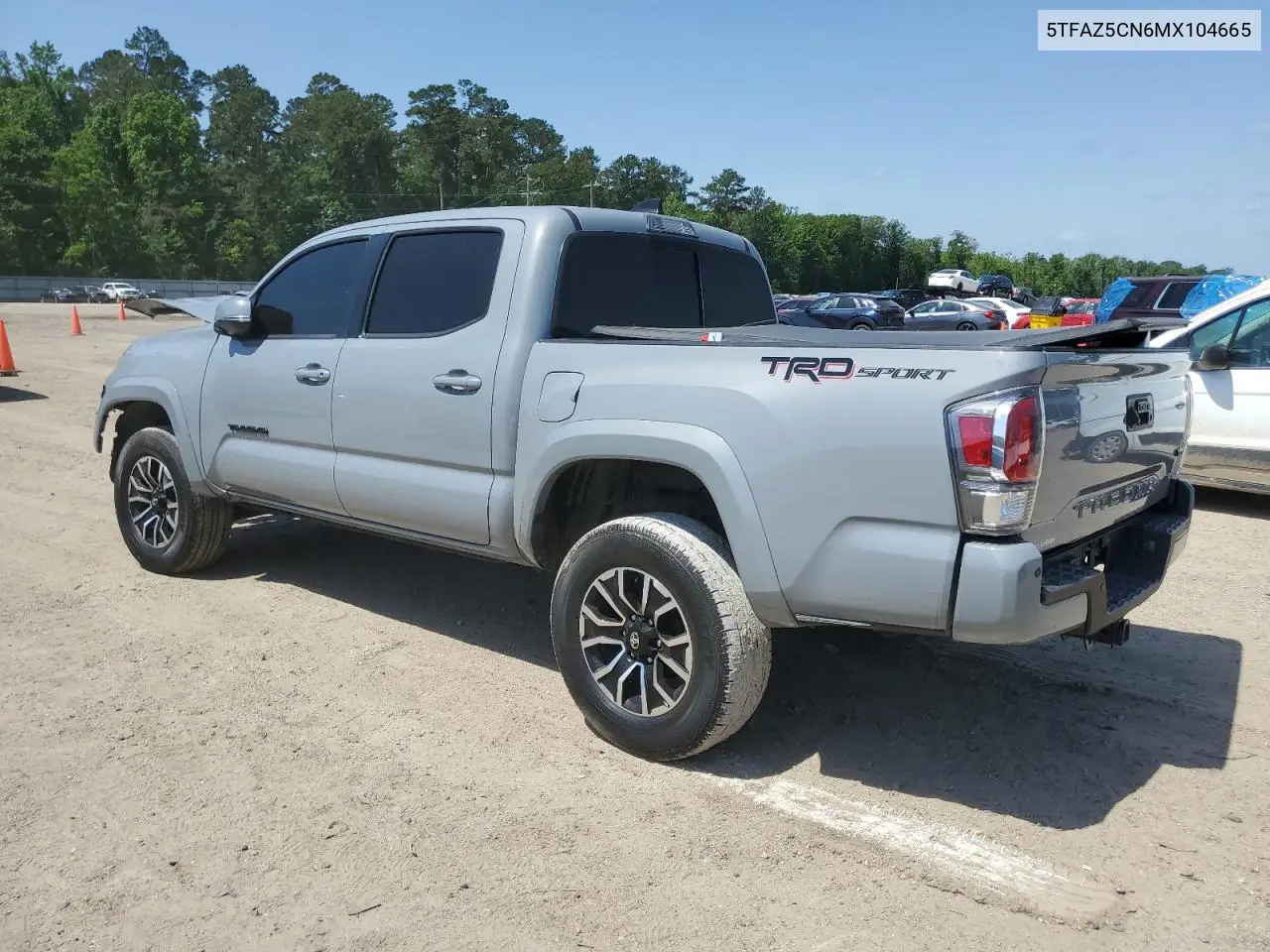 2021 Toyota Tacoma Double Cab VIN: 5TFAZ5CN6MX104665 Lot: 57083145