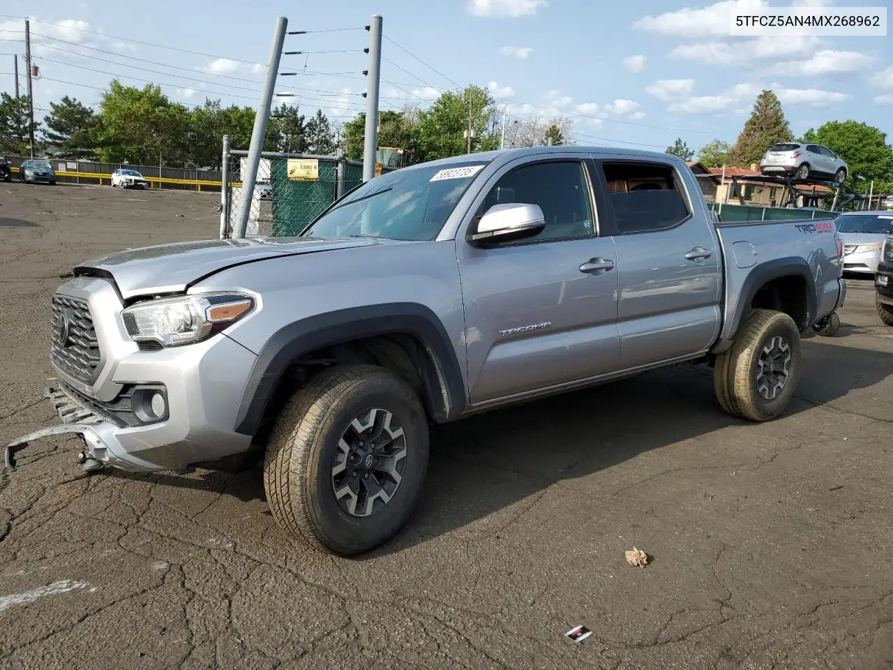 2021 Toyota Tacoma Double Cab VIN: 5TFCZ5AN4MX268962 Lot: 58923735