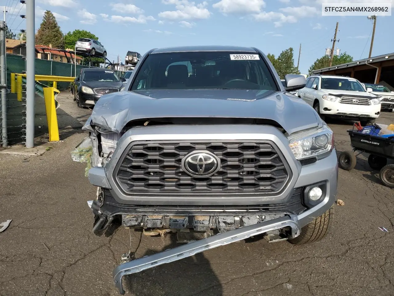 2021 Toyota Tacoma Double Cab VIN: 5TFCZ5AN4MX268962 Lot: 58923735