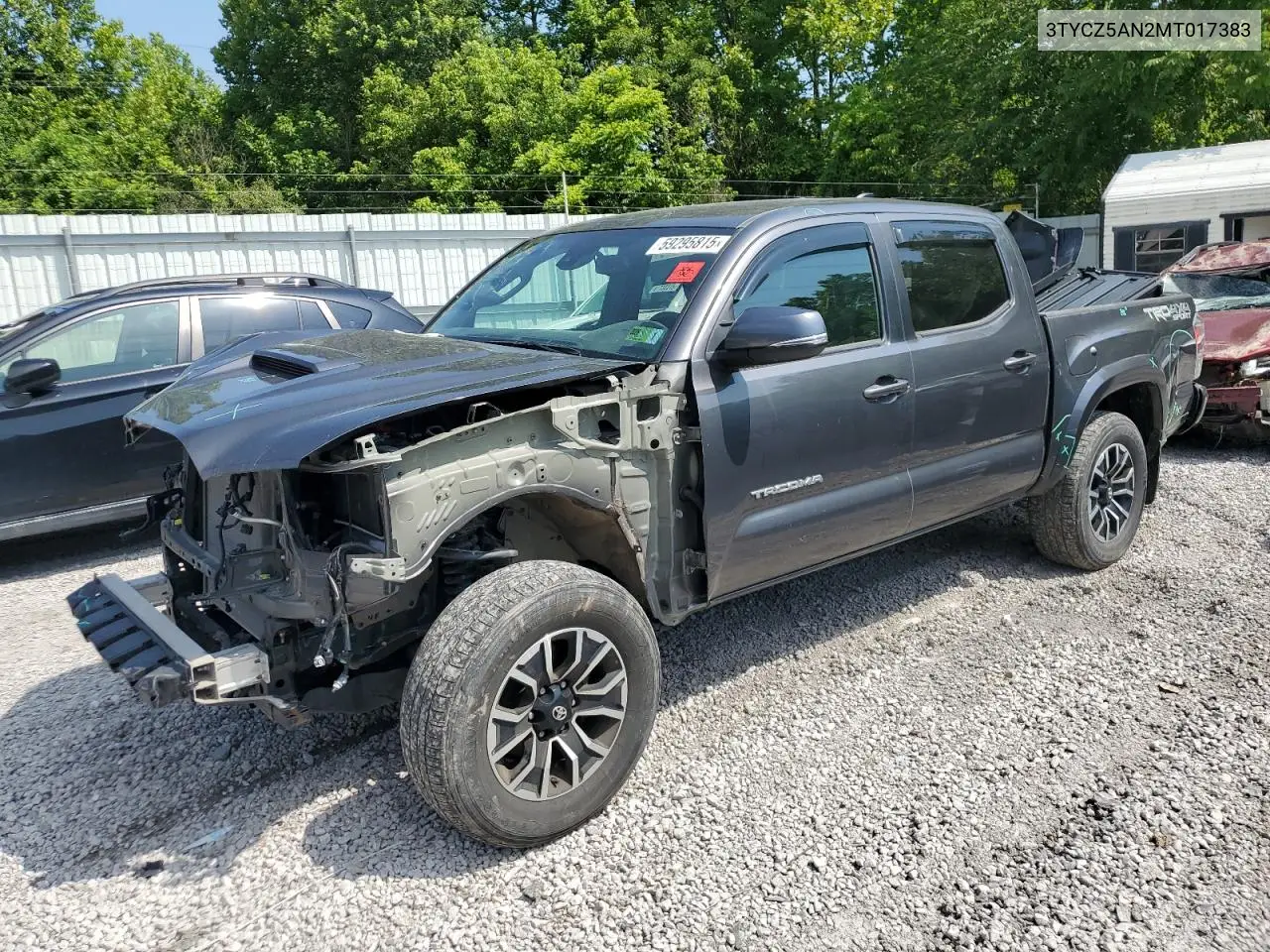2021 Toyota Tacoma Double Cab VIN: 3TYCZ5AN2MT017383 Lot: 59295815