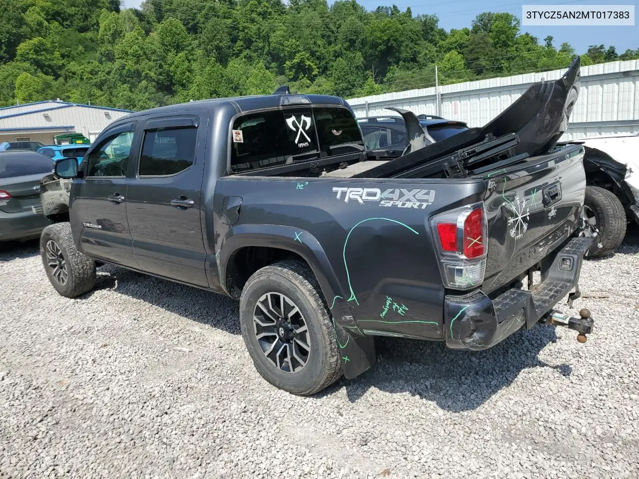 2021 Toyota Tacoma Double Cab VIN: 3TYCZ5AN2MT017383 Lot: 59295815