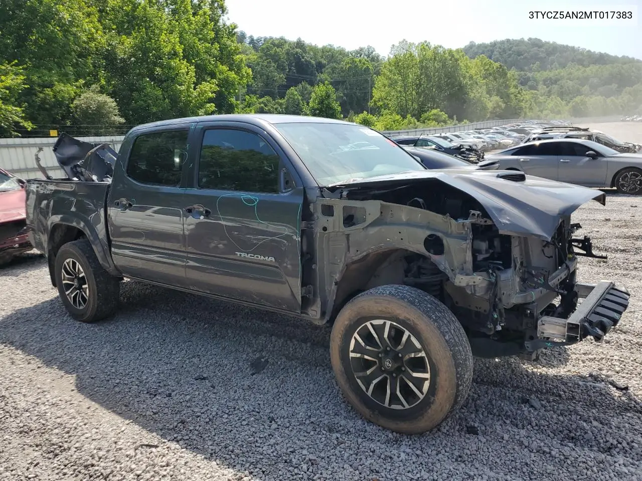 2021 Toyota Tacoma Double Cab VIN: 3TYCZ5AN2MT017383 Lot: 59295815