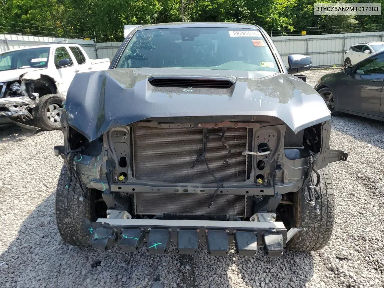2021 Toyota Tacoma Double Cab VIN: 3TYCZ5AN2MT017383 Lot: 59295815