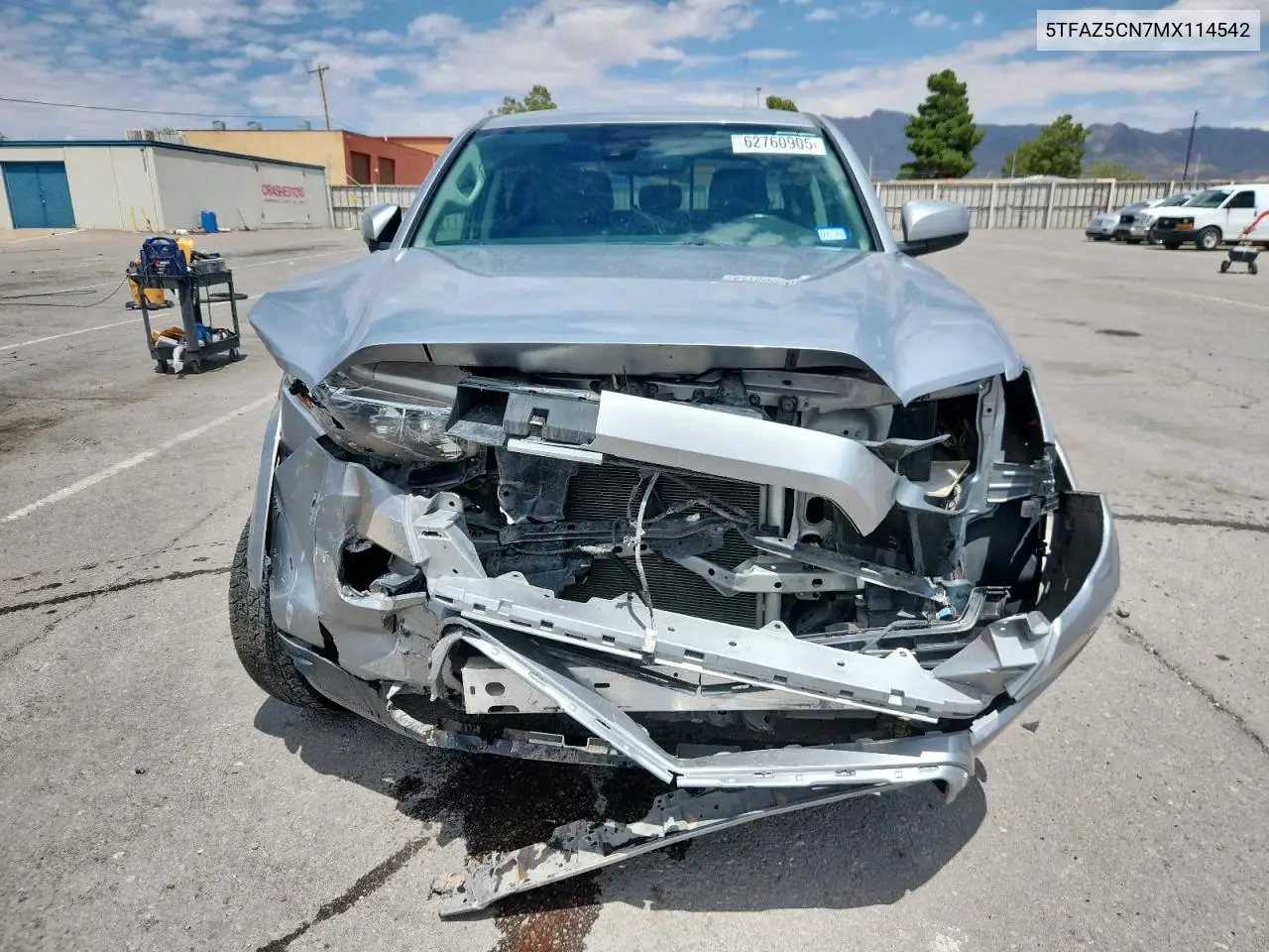 2021 Toyota Tacoma Double Cab VIN: 5TFAZ5CN7MX114542 Lot: 62760905