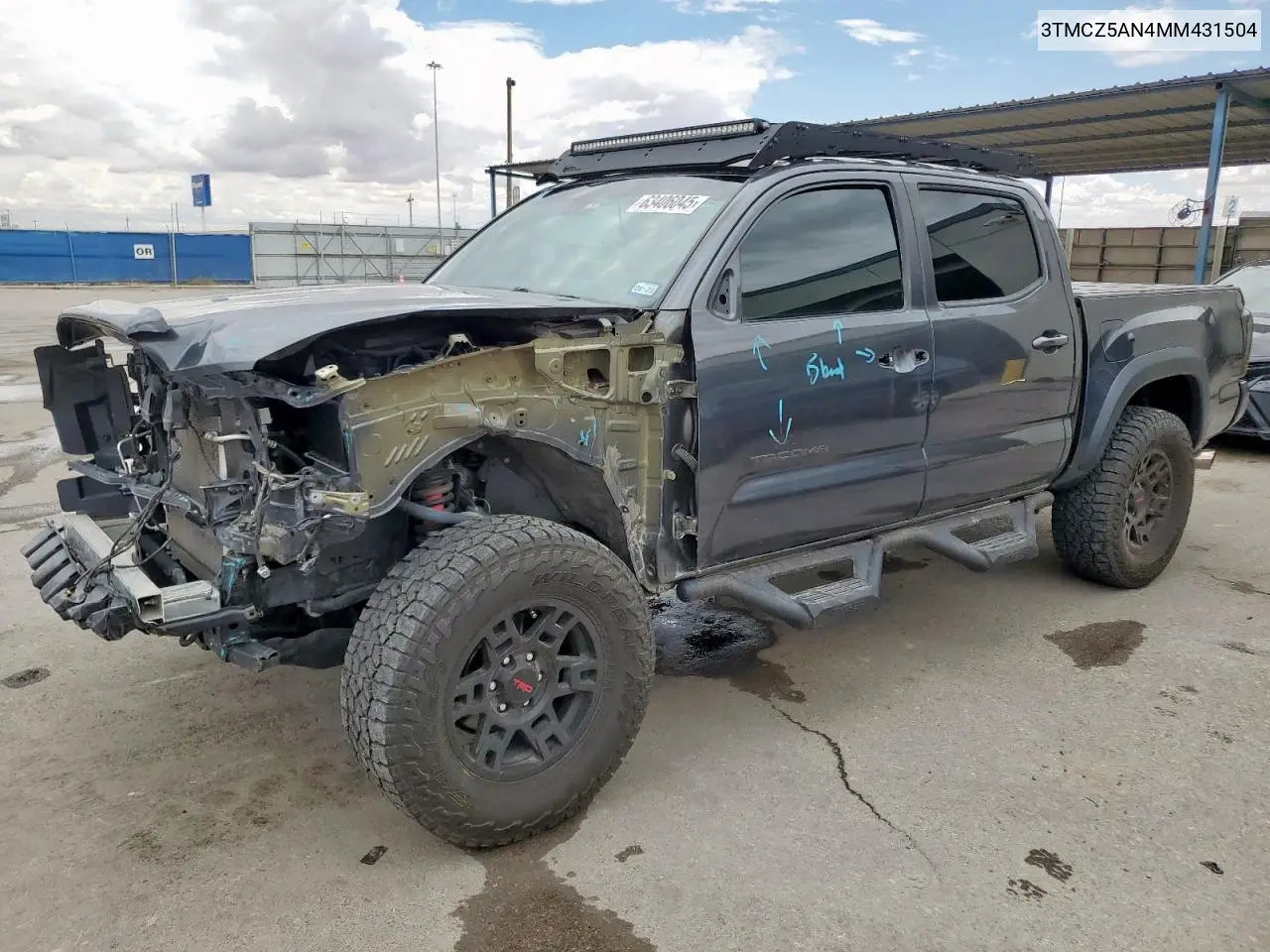 2021 Toyota Tacoma Double Cab VIN: 3TMCZ5AN4MM431504 Lot: 63406045