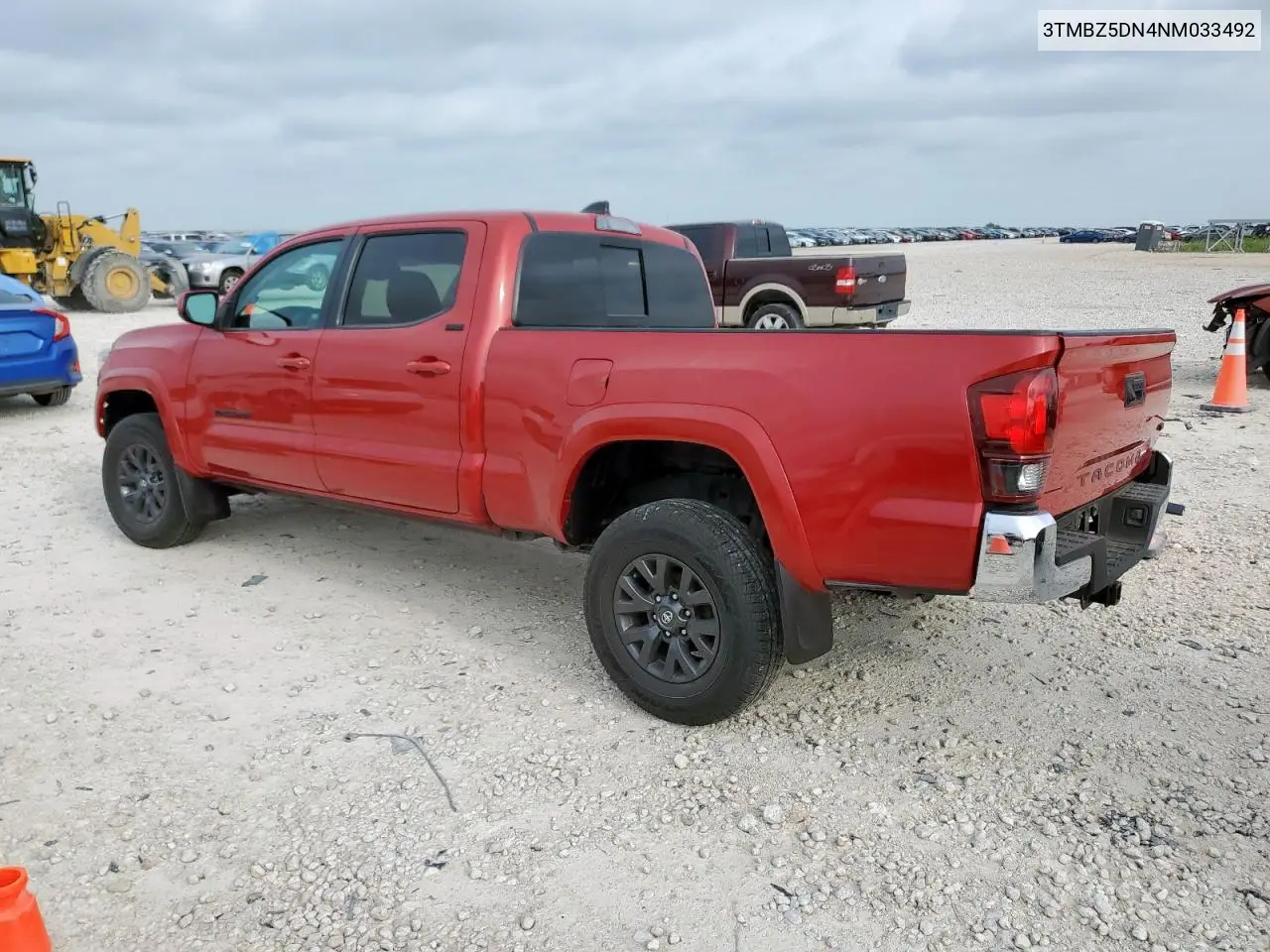 2022 Toyota Tacoma Double Cab VIN: 3TMBZ5DN4NM033492 Lot: 56888775