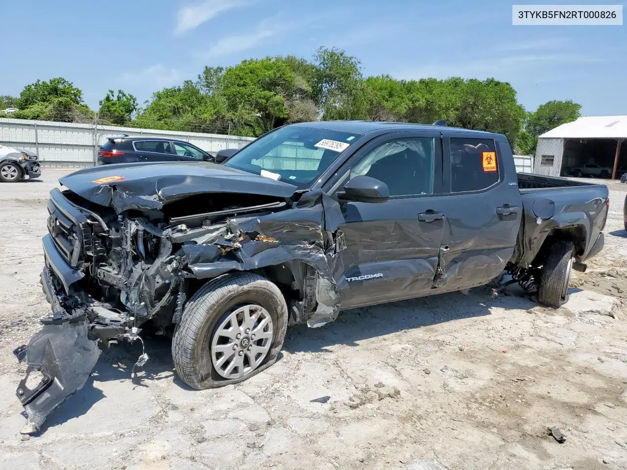 2024 Toyota Tacoma Double Cab VIN: 3TYKB5FN2RT000826 Lot: 56976295