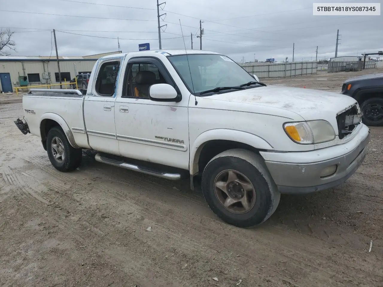 2000 Toyota Tundra Access Cab Limited VIN: 5TBBT4818YS087345 Lot: 44726115