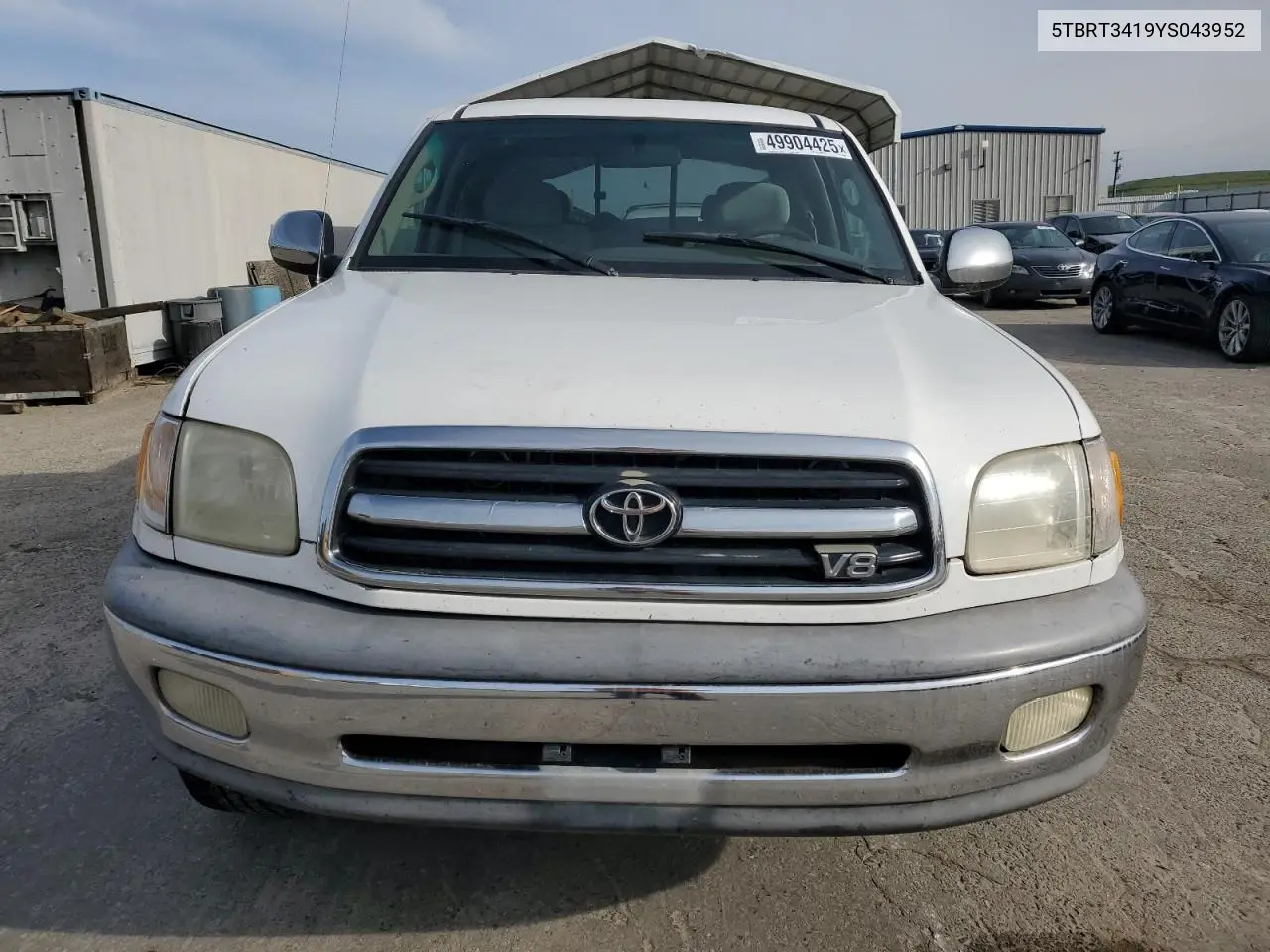 2000 Toyota Tundra Access Cab VIN: 5TBRT3419YS043952 Lot: 49904425