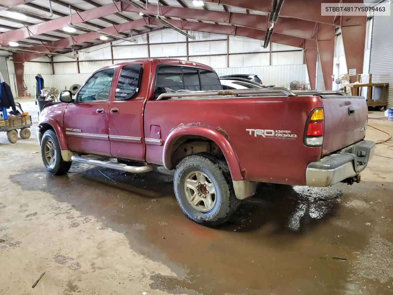 2000 Toyota Tundra Access Cab Limited VIN: 5TBBT4817YS079463 Lot: 55507815