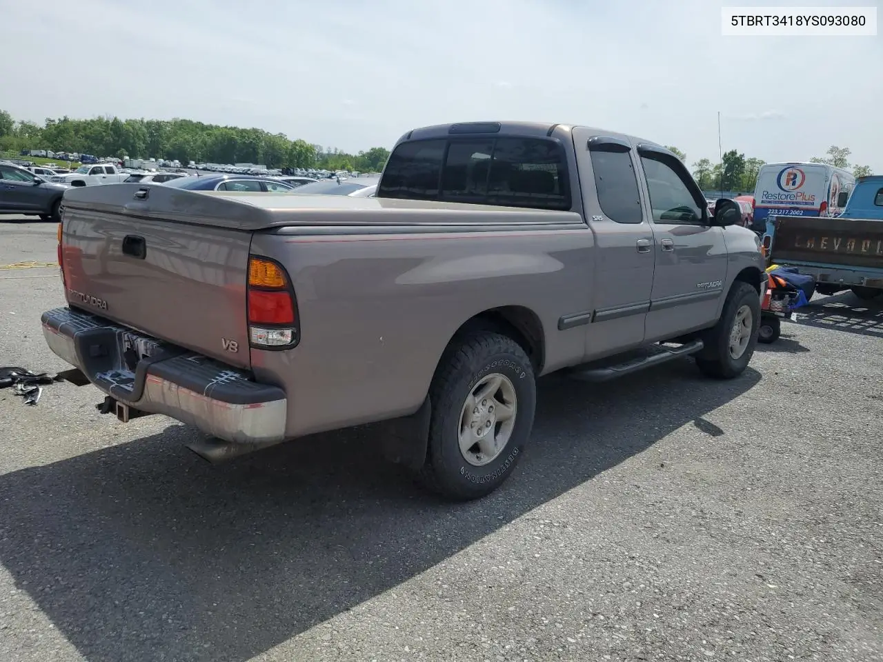 2000 Toyota Tundra Access Cab VIN: 5TBRT3418YS093080 Lot: 55851075
