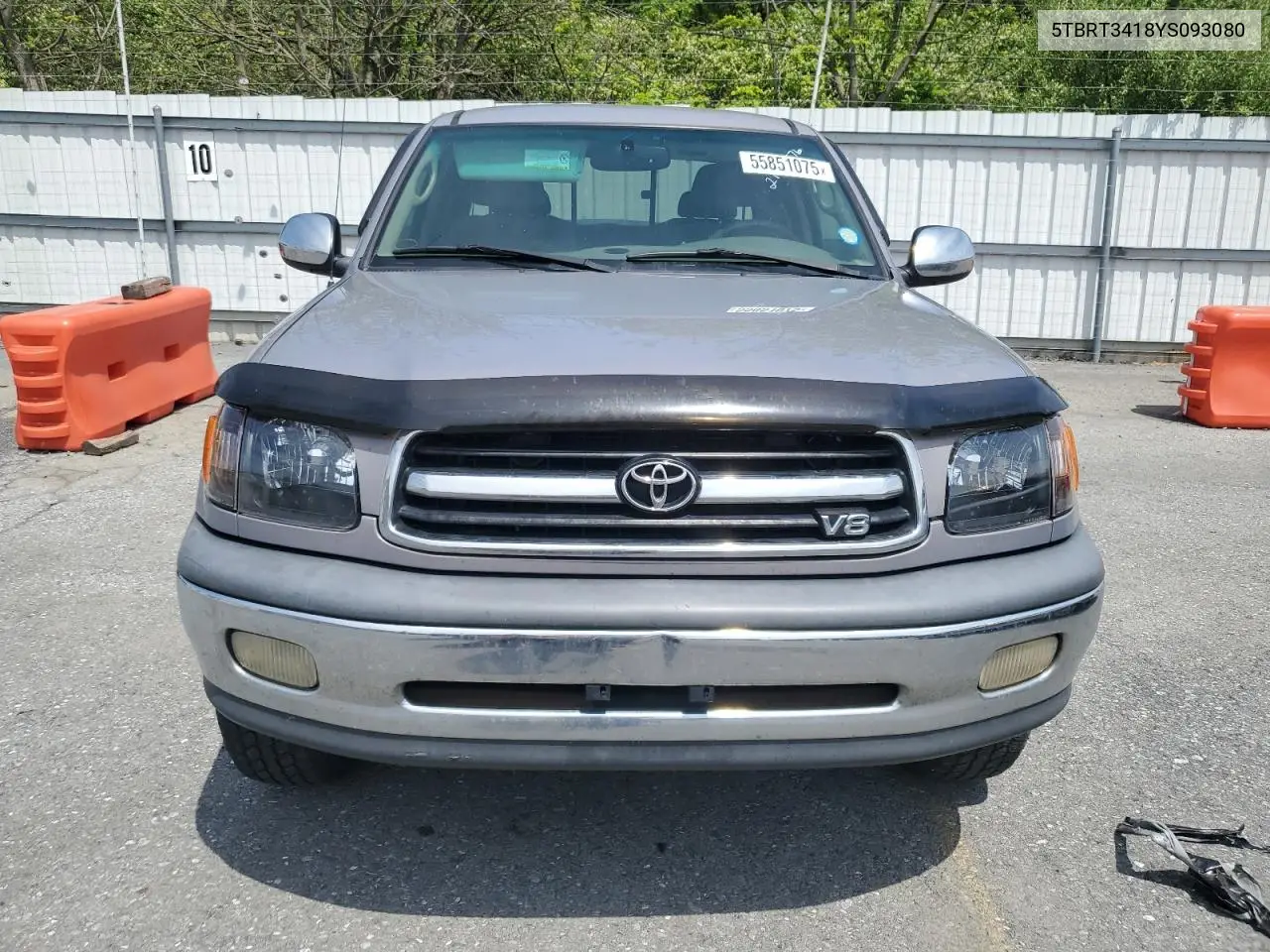 2000 Toyota Tundra Access Cab VIN: 5TBRT3418YS093080 Lot: 55851075