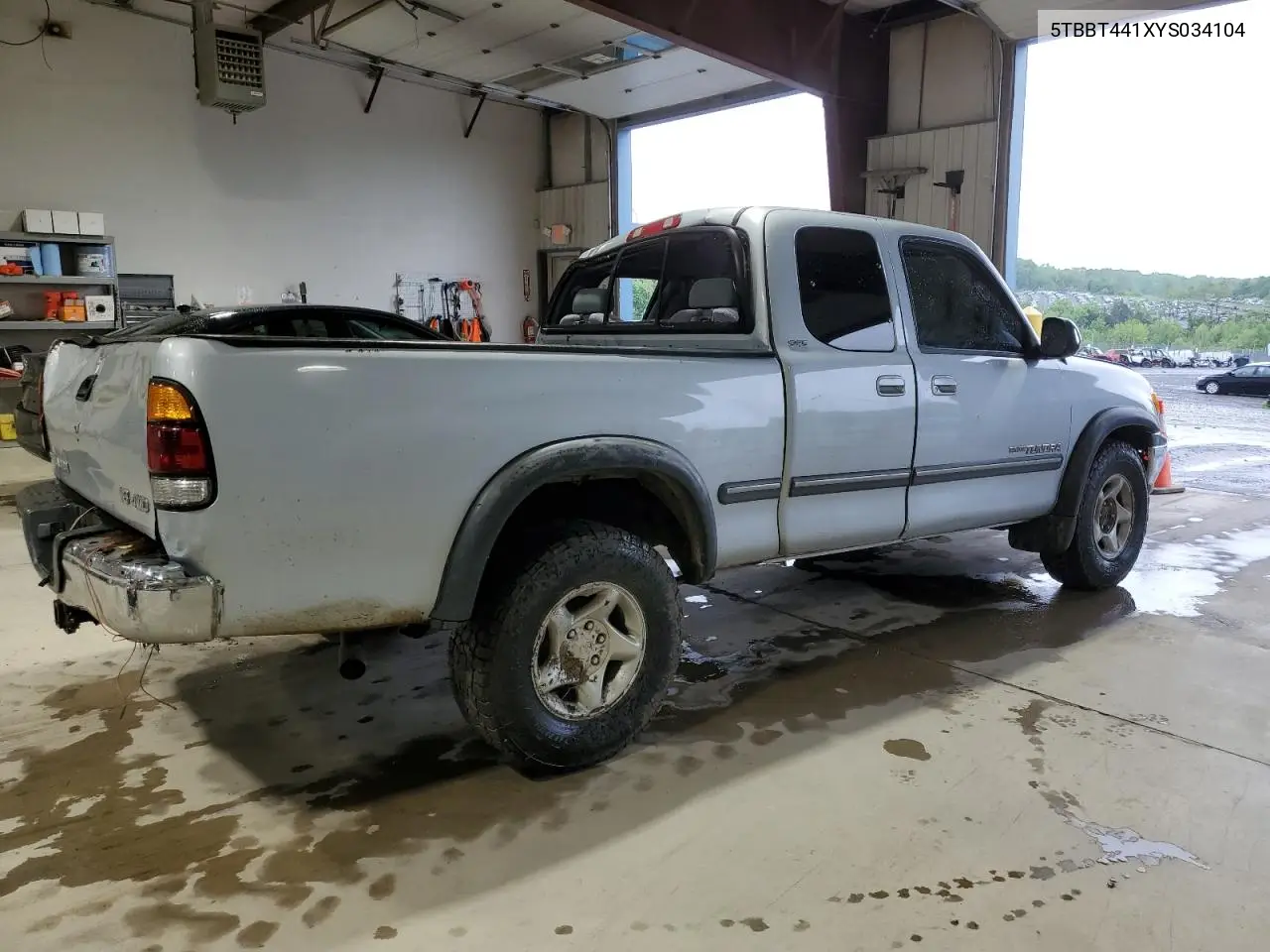 2000 Toyota Tundra Access Cab VIN: 5TBBT441XYS034104 Lot: 56074735
