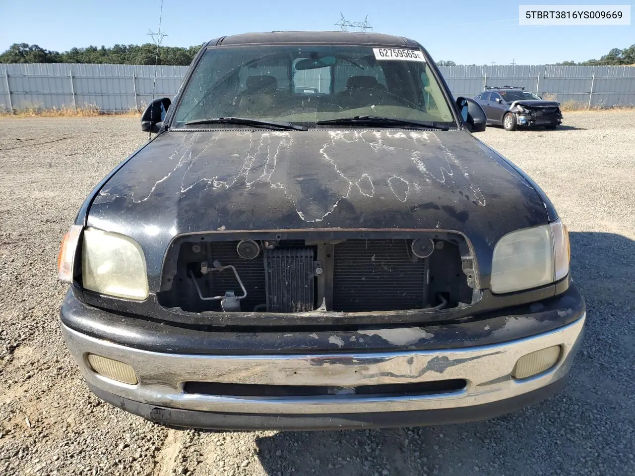2000 Toyota Tundra Access Cab Limited VIN: 5TBRT3816YS009669 Lot: 62759565