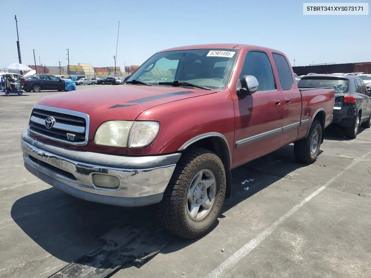 2000 Toyota Tundra Access Cab VIN: 5TBRT341XYS073171 Lot: 62901495