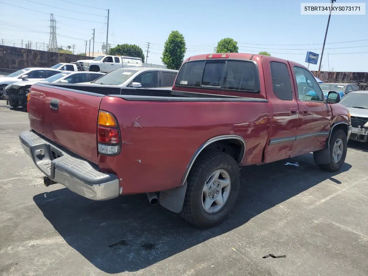 2000 Toyota Tundra Access Cab VIN: 5TBRT341XYS073171 Lot: 62901495