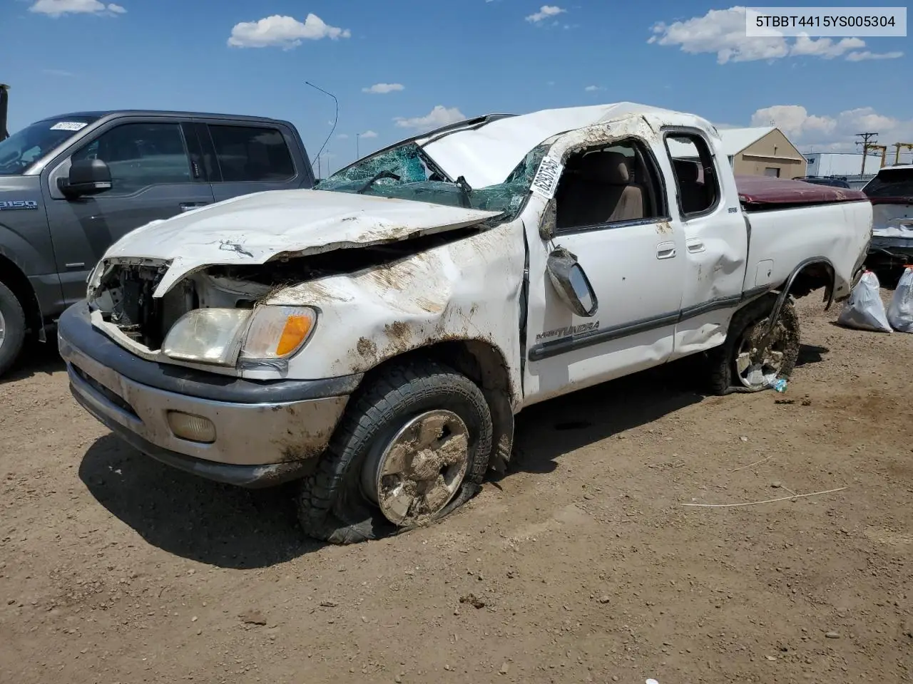 2000 Toyota Tundra Access Cab VIN: 5TBBT4415YS005304 Lot: 62937545