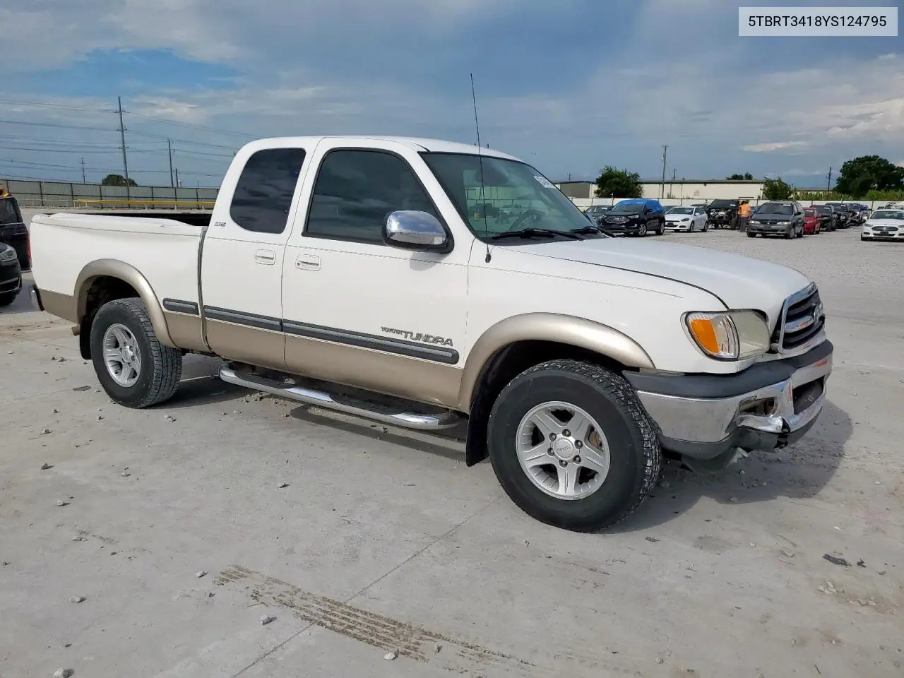 2000 Toyota Tundra Access Cab VIN: 5TBRT3418YS124795 Lot: 63439475